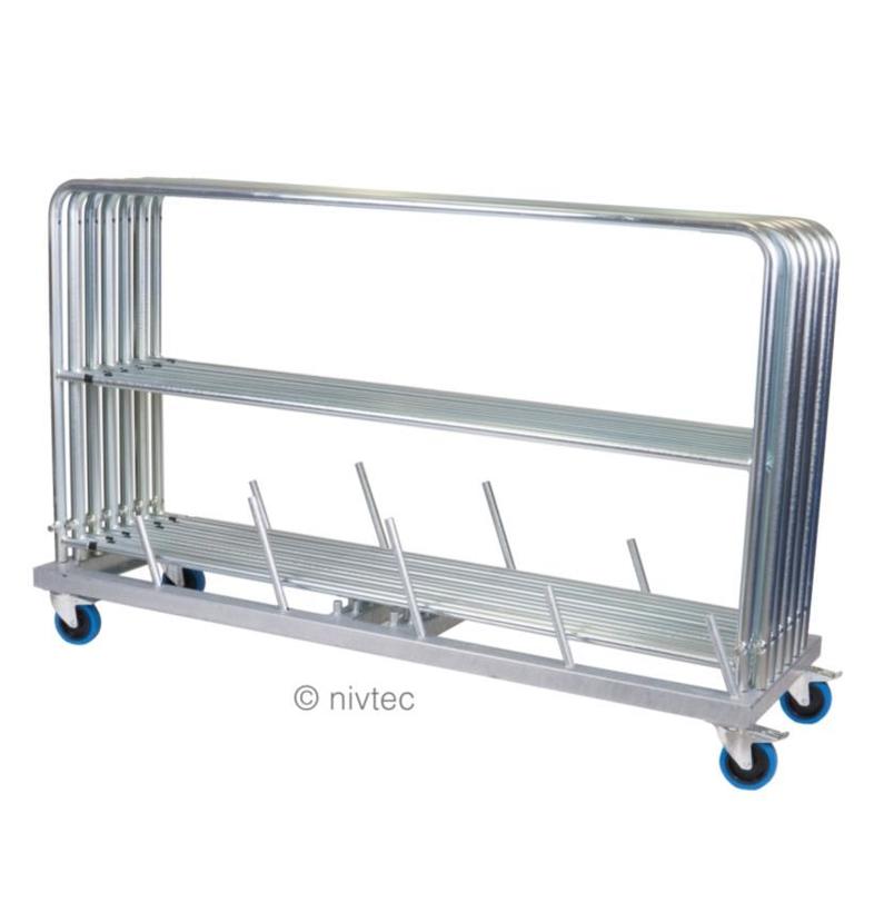 Nivtec Transportwagen groß, für Geländer für 12 Geländer groß, 194 x 60 cm ***Achtung NEUE VERSION***