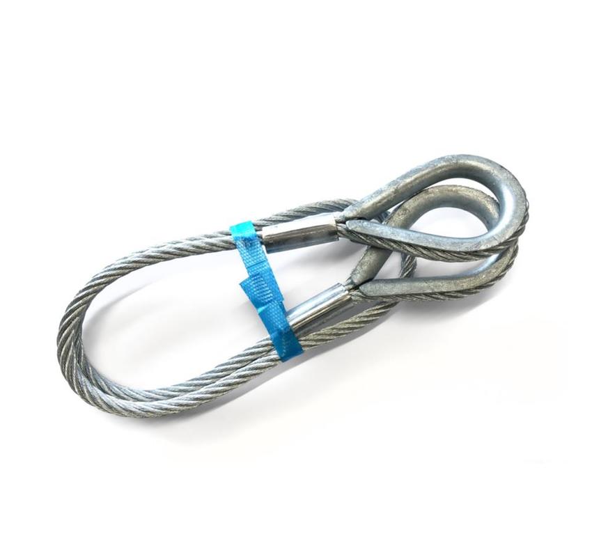 Ultralite Anschlagseil 08mm, 1.00m lang, 0700kg EN13414 beidseitige Kausche nach DIN6899BF