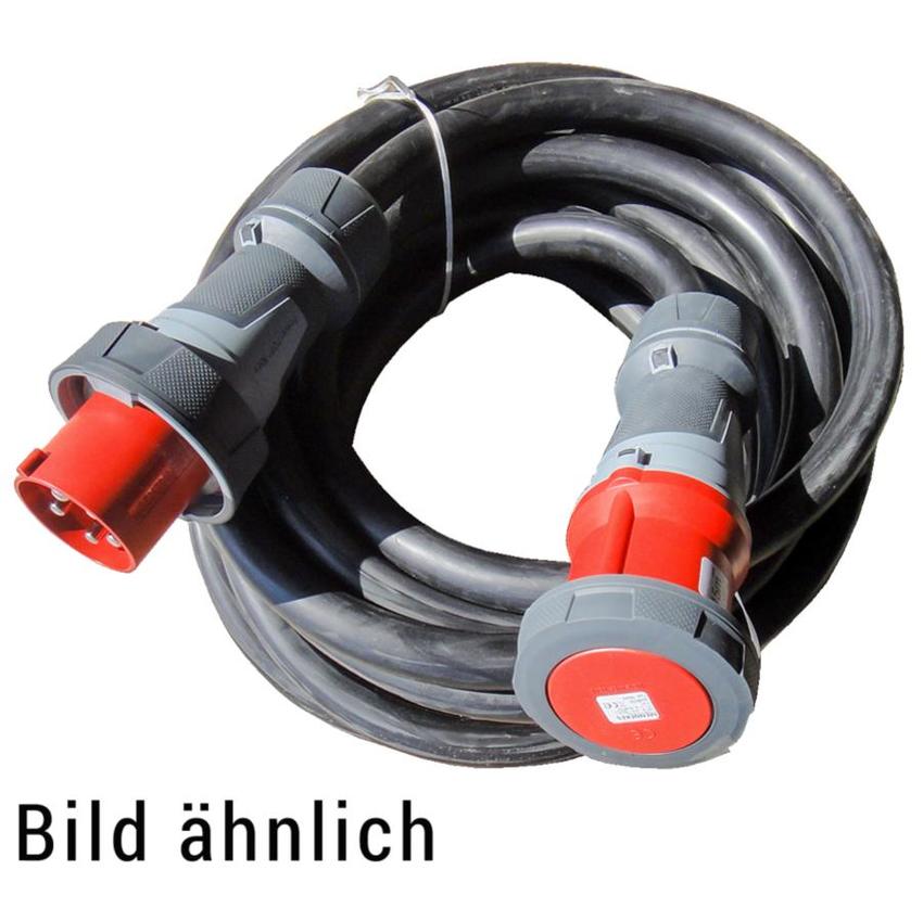 Ultralite CEE Kabel 125A, 5pol, H07RN-F, 5x35mm², 15m mit Mennekes Stecker & Buchse ROT