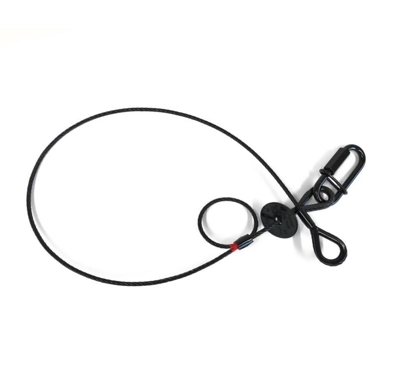 Saveking® Fangseil 03mm, 0.60m lang, 20Kg, SCHWARZ, mit Dämpfungselement, 1x SVG Notglied & CE BGV C1 Plakette