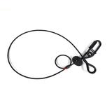 Saveking® Fangseil 03mm, 0.60m lang, 20Kg, SCHWARZ, mit Dämpfungselement, 1x SVG Notglied & CE BGV C1 Plakette