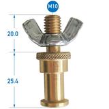 MANFROTTO ROUNDED 16MM LIGHTING STUD M10 Scheinwerferzapfen inkl. Flügelmutter, Gewindelänge 20mm