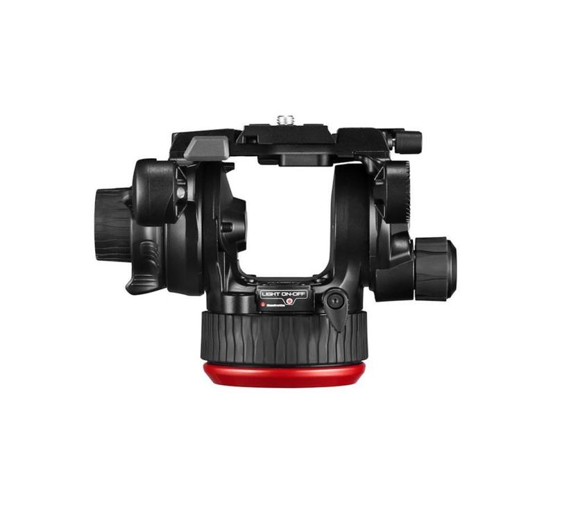 MANFROTTO Fluid-Videokopf 504X mit Alu-Doppelrohrstativ, Bodenspinne und Tasche