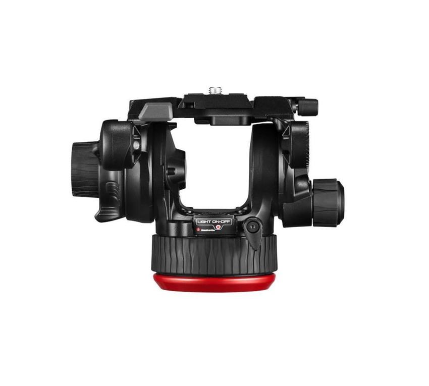 MANFROTTO Fluid-Videokopf 504X mit Alu-Doppelrohrstativ, Bodenspinne und Tasche