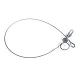 Saveking® Fangseil 03mm, 1.00m lang, 20Kg, SILBER, mit Dämpfungselement, 1x SVG Notglied & CE BGV C1 Plakette