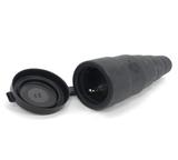 Gummi-Kupplung 452/GT/Mammut, Schwarz, Kunststoffeinsatz, Schnappverrastung, Deckel,  IP44, Typ Kalthoff: 0.452M