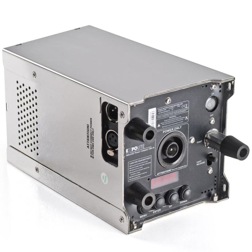 EXPOLITE AkkuLED Power Compact CM+A 15°, 40 Watt Wi-Dmx, silber, IP44, Akku, ca. 10h (f.Akku 6 Mon. Garantie)