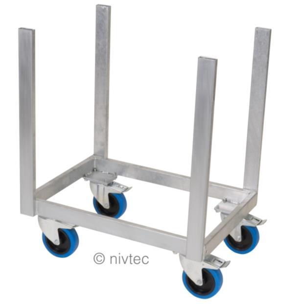 Nivtec Transportwagen für Füße, 064x048x075cm (LxBxH), zur Lagerung und Transport von Füßen