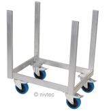Nivtec Transportwagen für Füße, 064x048x075cm (LxBxH), zur Lagerung und Transport von Füßen
