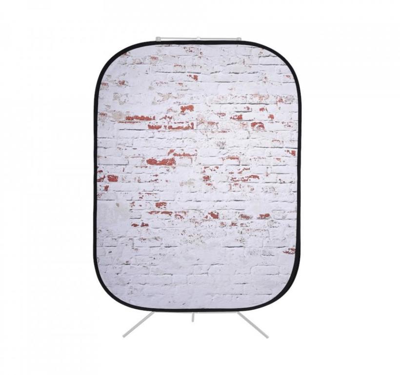 Manfrotto Textilhintergrund Urban (1,5m x 2,1m) Painted White/Industrial Grey Brick