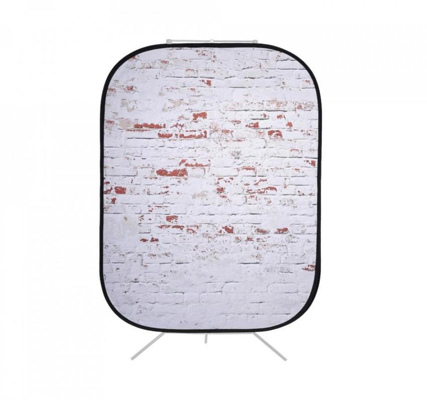 Manfrotto Textilhintergrund Urban (1,5m x 2,1m) Painted White/Industrial Grey Brick