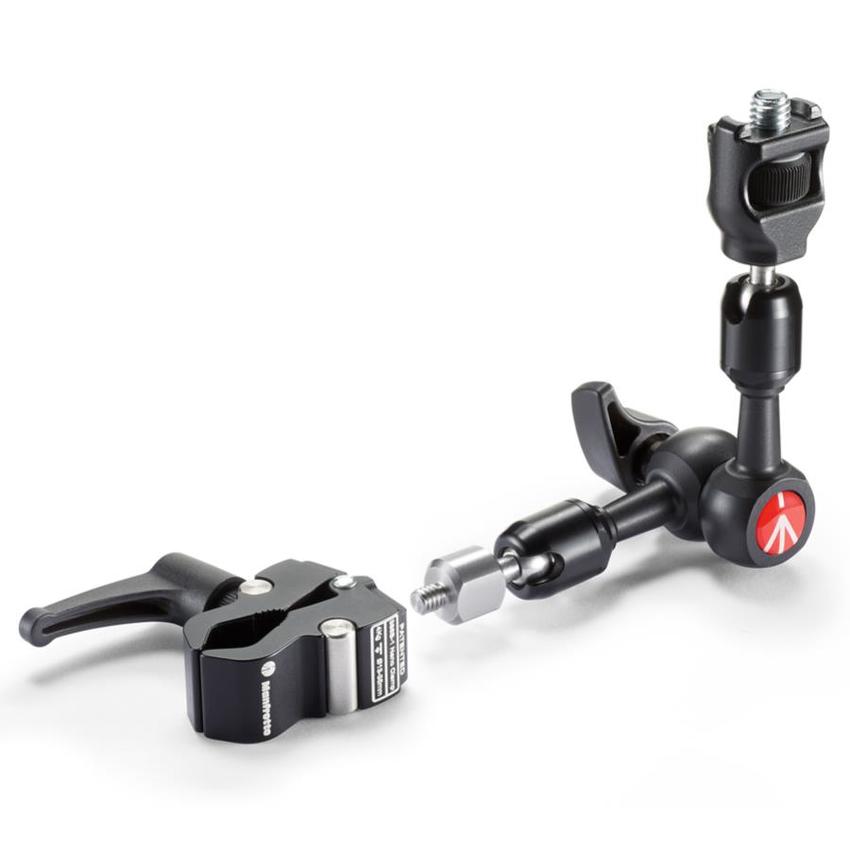 MANFROTTO 244MICRO ARM & NANO CLAMP Foto-Arm mit variabler Friktion und Verdrehschutz-Adapter