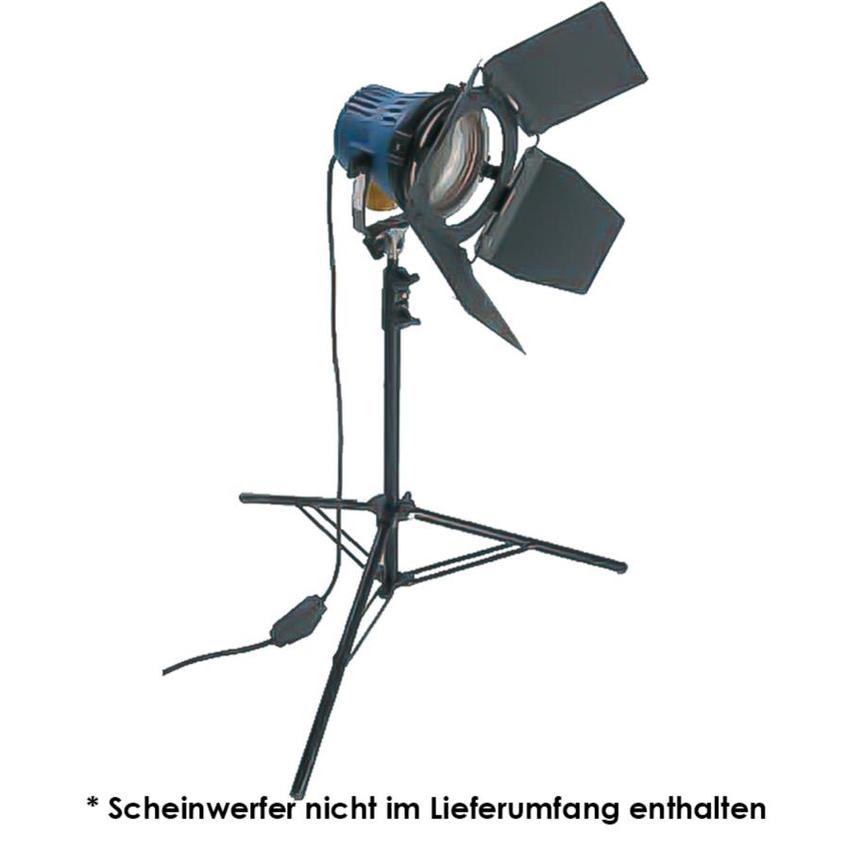 ARRI Beleuchtungsstativ kompakt (Alu, schwarz), 050MKA LS.01 3 Auszüge, Höhe 90-260cm, geschlossen 76cm, Zapfen 16mm,