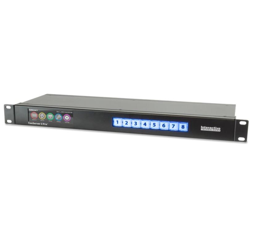Interactive Technologies CueServer3 Pro, 19" Montagebügel, 8x leere Modulsteckplätze rückseitig, PSU,Stützfüße