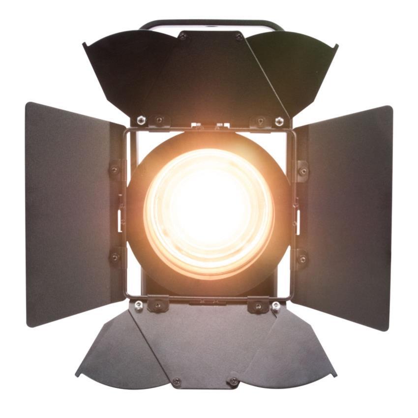 ELATION KL Fresnel 4" Scheinwerfer (inkl. Flügeltor und FFR) 50W, Key Light LED Engine 3000K, DMX, schwarz