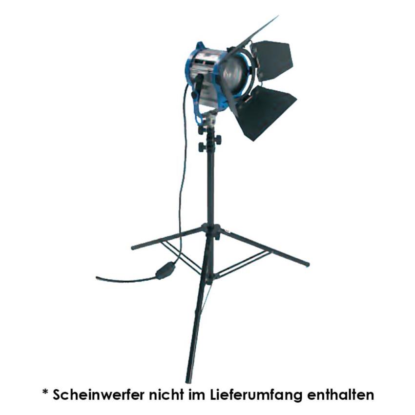 ARRI Beleuchtungsstativ klein (Alu, schwarz), 050KA LS.1, 3 Auszüge, Höhe 71-235cm, geschlossen 67cm, Zapfen 16mm,