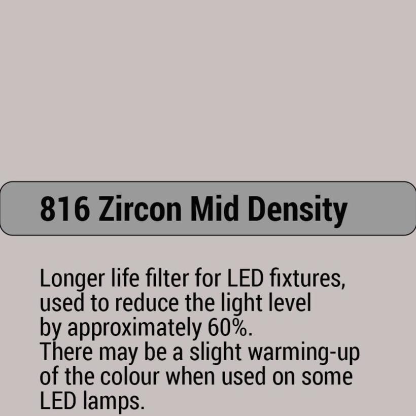 LEE-Filters, Zircon Nr. 816, Rolle 305x120cm Zircon Mid Density