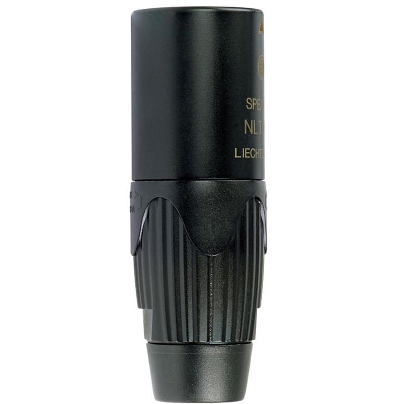 Speakon 8pol Kabelst., schwarz-verchromtes Metall-Gehäuse, Spannzangenzugentlastung. Neuer Code NLT8MXXBAG