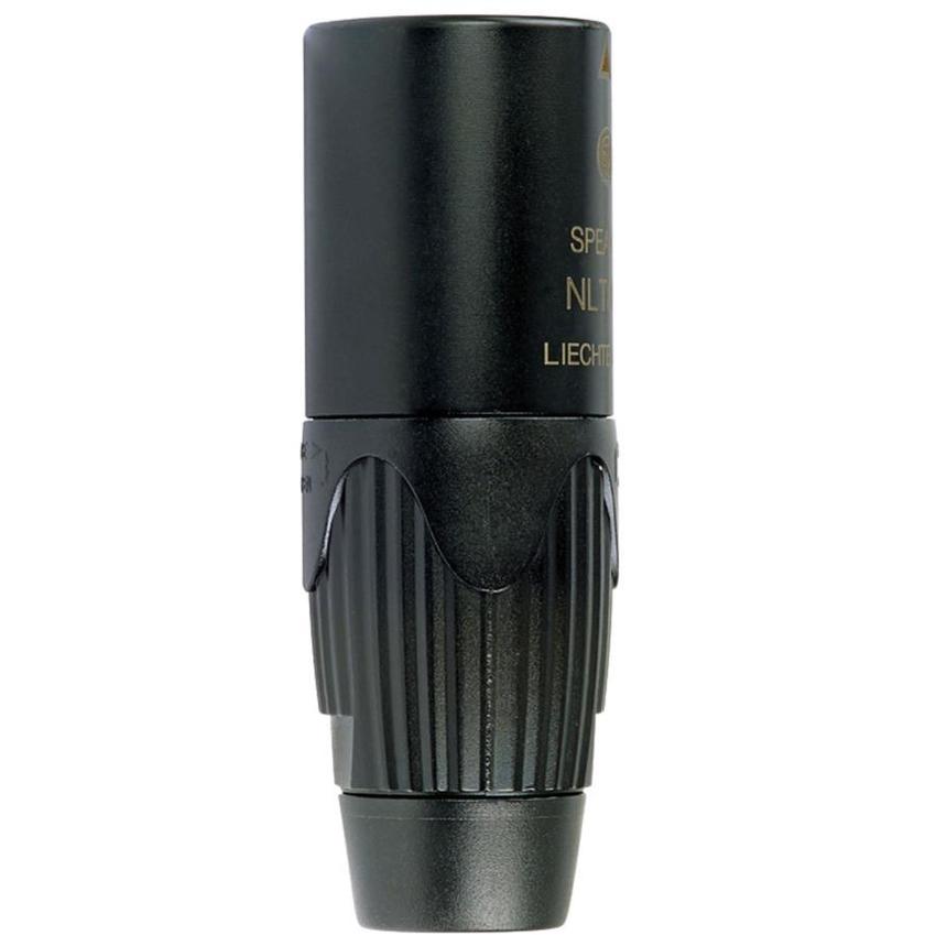 Speakon 8pol Kabelst., schwarz-verchromtes Metall-Gehäuse, Spannzangenzugentlastung. Neuer Code NLT8MXXBAG