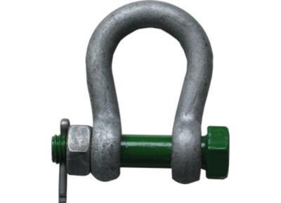 Schäkel Green Pin® hochfest, geschweifte Form, feuerverzinkt durchgeh.Bolzen, Mutter, Splint, 3.25 to Tragf.Gütekl.3 -EU-