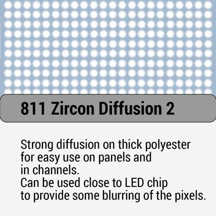 LEE-Filters, Zircon Nr. 811 Rolle 305x120cm Zircon Diffusion 2     Approx equivalent 416 White Diffusion