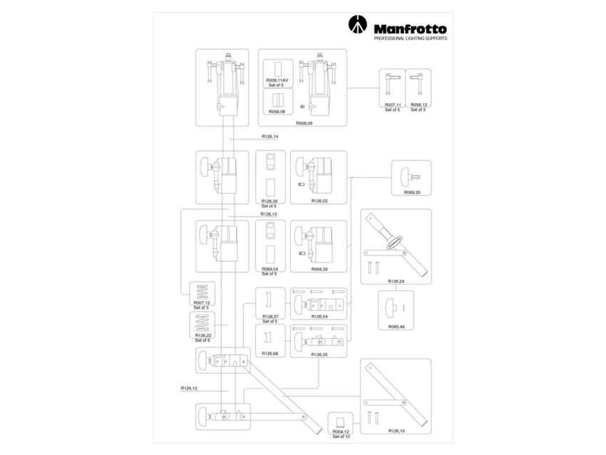 MANFROTTO COMPLETE LEG SUPPORT Manfrotto-Lighting / Avenger / Ersatzteil
