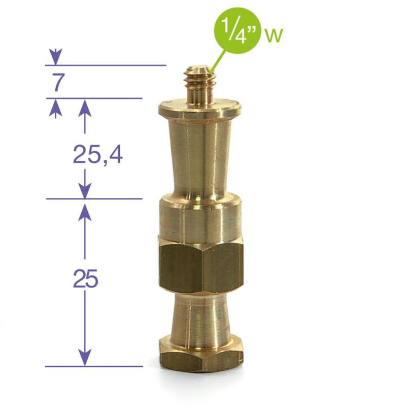 MANFROTTO LIGHTING STUD 5/8 FOR SUPER CLAMP WITH 1/4 THREAD, 6-Kant 16mm Zapfen, 1/4" Gewinde