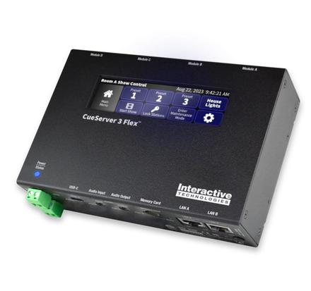 Interactive Technologies CueServer3 Flex 19" Montagebügel, 4x leere Modulsteckplätze rückseitig, Stützfüße
