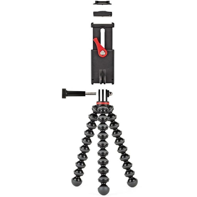 JOBY GripTight Action Stativ Kit Smartphones oder Action Kameras, All-in-one Video-Stativ für Smartphones und Action