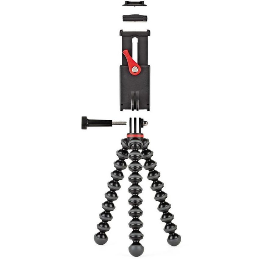 JOBY GripTight Action Stativ Kit Smartphones oder Action Kameras, All-in-one Video-Stativ für Smartphones und Action