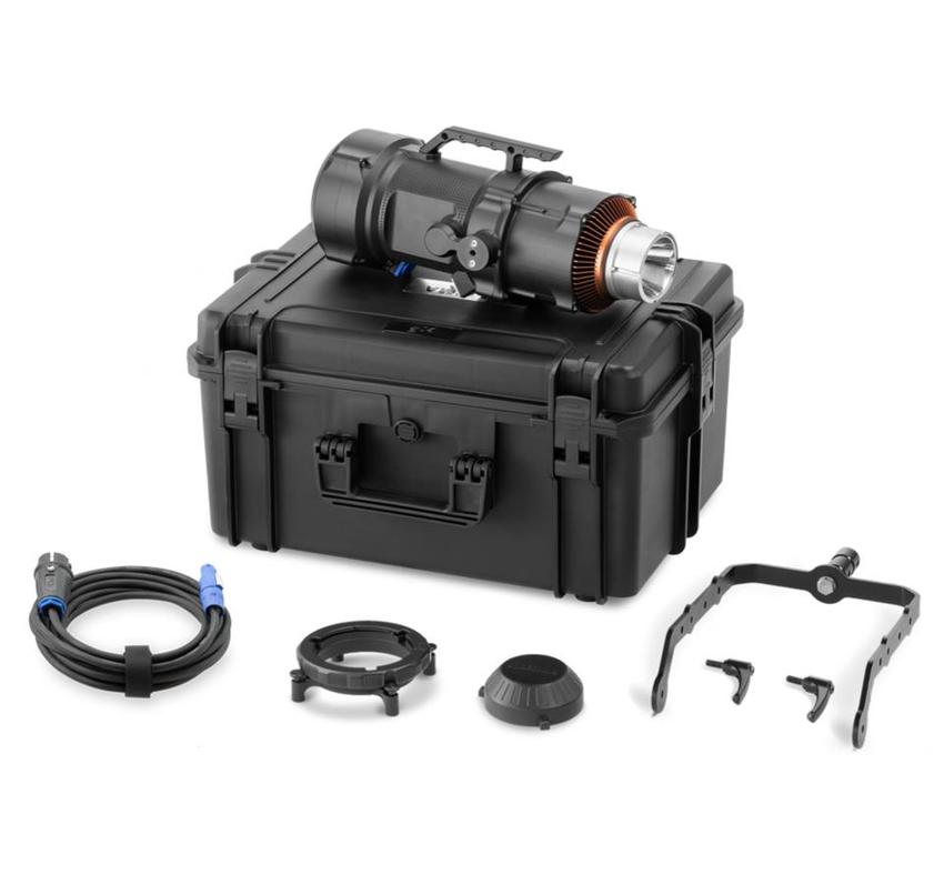 Maxima Furiosa Bowens Kit, 2600K-6800K, 80.000lm, 5m Anschlusskabel, Bowens-Adapter, Locking Ring & Flight Case