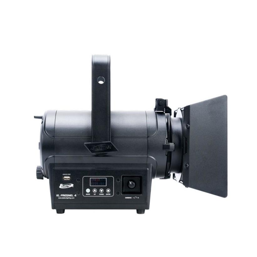 ELATION KL Fresnel 4" Scheinwerfer (inkl. Flügeltor und FFR) 50W, Key Light LED Engine 3000K, DMX, schwarz