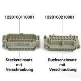 AIS HE-16, Steckereinsatz Stift mit Schraubanschluss Stifteinsatz