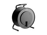 Schill Kabeltrommel aus Stahlblech mit Blindabdeckung zur Selbstbestückung, schwarz