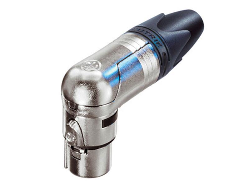 Neutrik 5pol-XLR Winkelkabelbuchse vernickeltes Gehäuse, Silber beschichtete Kontakte