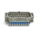 AIS HB-16 SS, Steckereinsatz mit Drahtschutz STI-S Stifteinsatz, Side Clip / Klemmverschluss