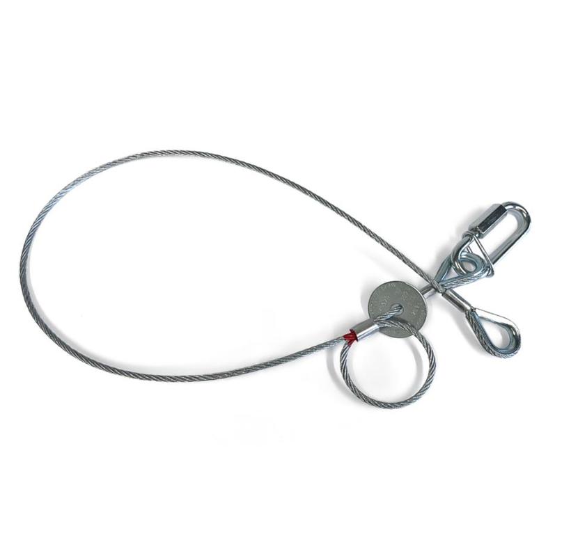 Saveking® Fangseil 03mm, 0.60m lang, 20Kg, SILBER, mit Dämpfungselement, 1x SVG Notglied & CE BGV C1 Plakette