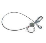 Saveking® Fangseil 03mm, 0.60m lang, 20Kg, SILBER, mit Dämpfungselement, 1x SVG Notglied & CE BGV C1 Plakette
