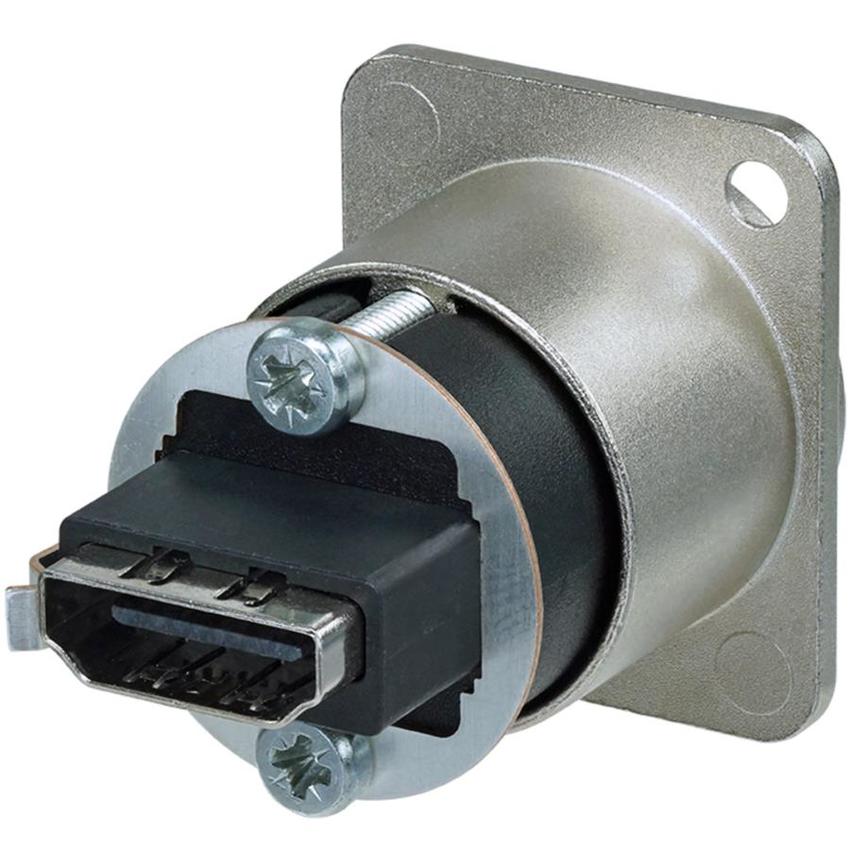 Neutrik Reversibler HDMI-Adapter, Nickel, D-Gehäuse, Serie: HDMI