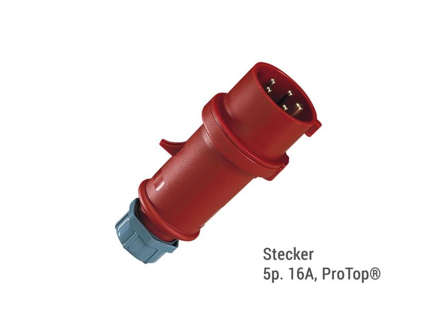 Ultralite Stromvert. STVPAM 16A, IN: CEE16 Kabel 2m/rücks. OUT: 1 CEE16, 1 Schuko vorne, 6 Schuko rücks., 6 LS C16