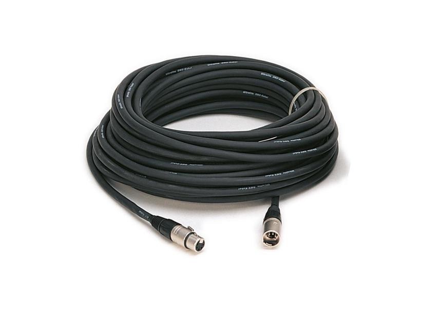 DMX Kabel XLR/5pol, Profi Mikrokabelbasis, 40m konfektion. Neutrik XLR 5pol male-female, 3 Pins bel., Kabel:TAC114BLACK