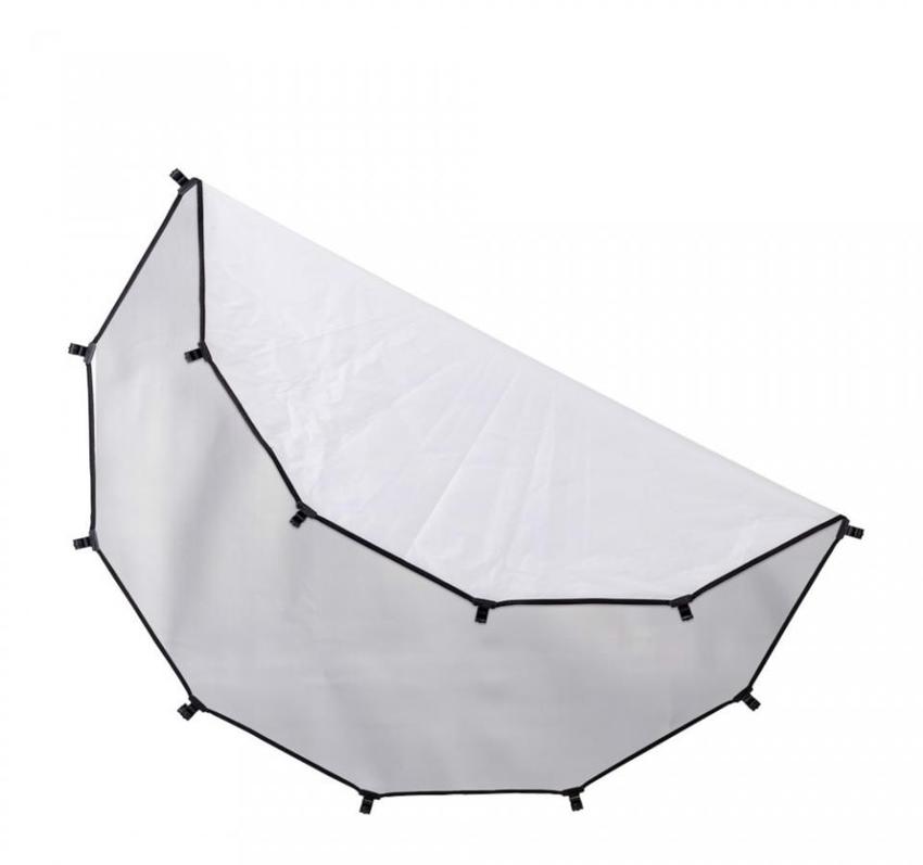 Manfrotto HaloCompact Plus Bespannung 98 cm (38 Zoll), Silber/Weiß