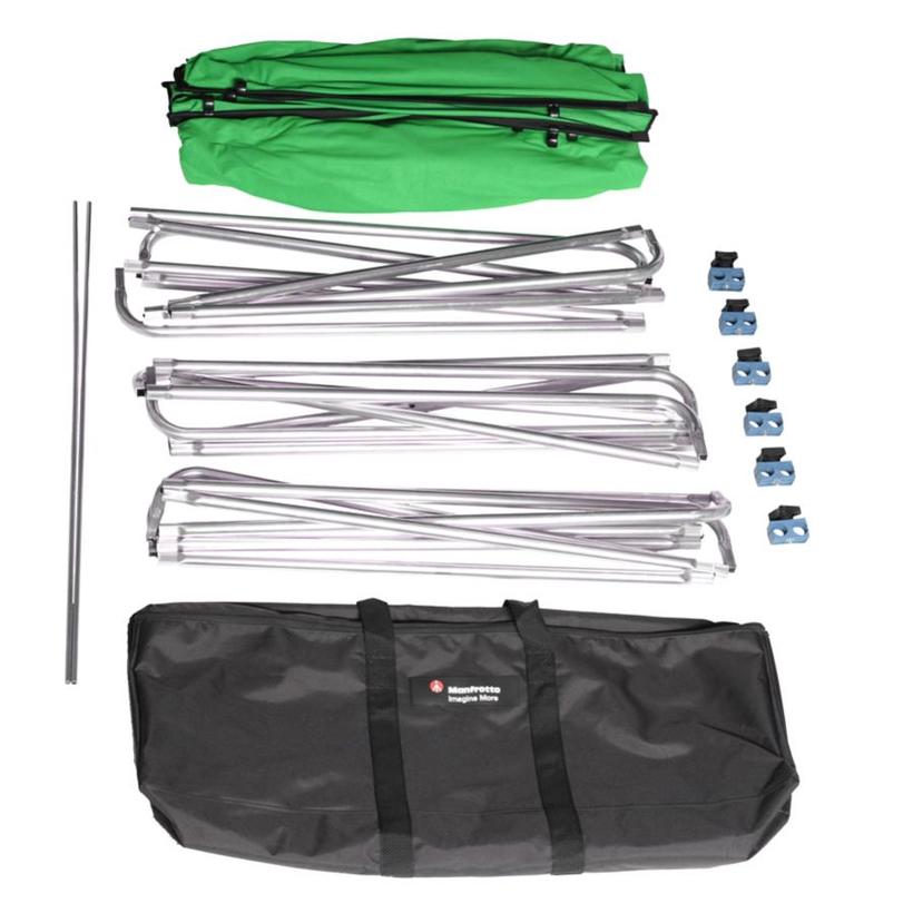 MANFROTTO Chroma Key FX Background Green 4m x 2.9m (Kit mit Stoff und Rahmen)