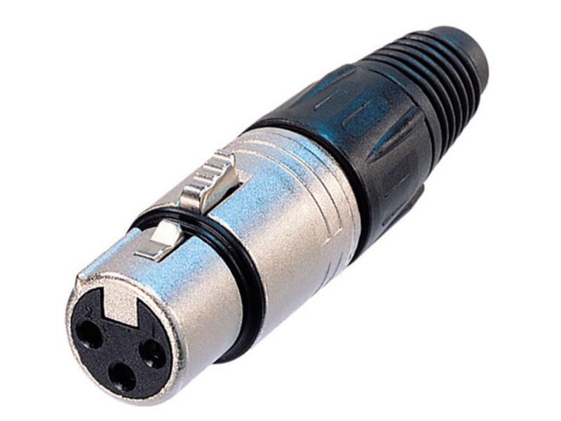 Neutrik 5pol-XLR Kabelbuchse vernickeltes Gehäuse, Silber beschichtete Kontakte