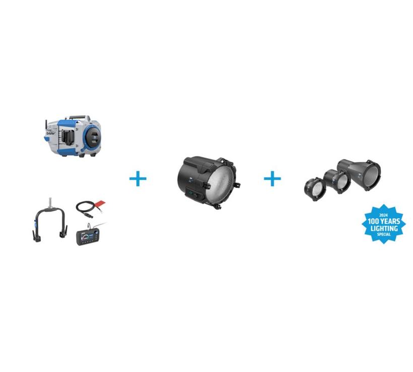 ARRI Orbiter Fresnel Set, Basis Gehäuse mit  Fresnel-Optik, Control Panel & Büge