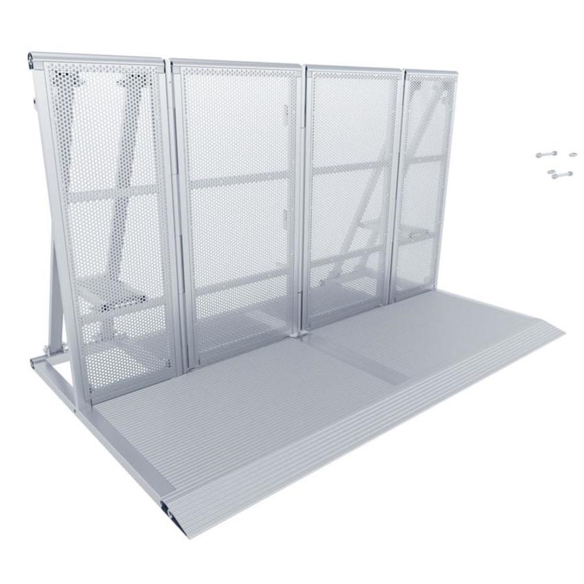 Litec CWB-EG Crowd Barrier Emergency Gate + CK Notausgangs / Eingangs-Modul, doppelte Flügeltür 115cm Breit