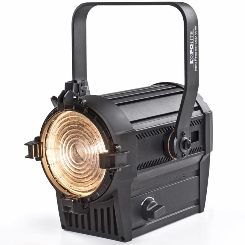 EXPOLITE LED Fresnel Mini HD WW, 3200K, 90W CRI>90Ra, COB, 10°-60° manuell