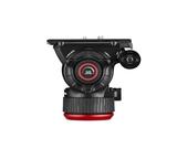 MANFROTTO Fluid-Videokopf 504X mit Alu-Doppelrohrstativ, Bodenspinne und Tasche