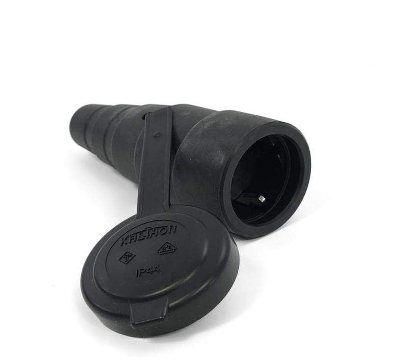 Gummi-Kupplung 452/GT/Mammut, Schwarz, Kunststoffeinsatz, Schnappverrastung, Deckel,  IP44, Typ Kalthoff: 0.452M