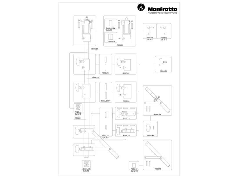 Manfrotto COMPLETE LEG SUPPORT Manfrotto-Lighting / Avenger / Ersatzteil